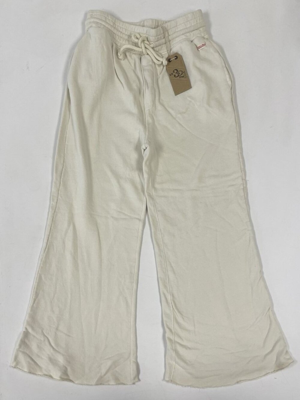 AR321 American Rag Cie Wide Leg Beige Lightweight Cotton Sweatpants Size M